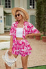 Casual Printed Short Sleeve Shirt And Shorts Two Piece Set