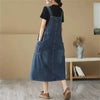 Denim Camisole Student Sleeveless Long Casual Overalls Jeans Dresses