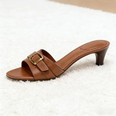 Coffee Kitten Heel