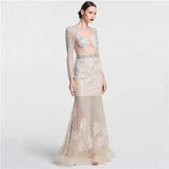 Elegant Mermaid Tulle Evening Party Dress