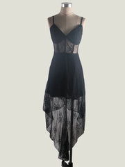 V-Neck Sleeveless Polyester Long Beach Dress