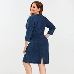 Sequined Glitter Stitching Sleeved Dress