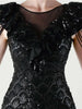 Luxury Solid Backless V-Neck Sequin zipper Party sleeveless Long Maxi Dresses