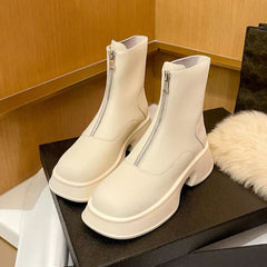 Women's modern minimalist mid-calf boots
