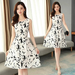 Elegant Vintage Plus Size Midi Dress