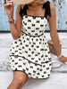 Casual Knitted Printing Pullover Spaghetti Strap Mini Sundress