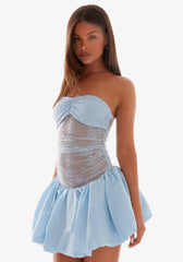 Elegant  A-Line Tube Strapless Bud High Waisted Skinny Mini Dress