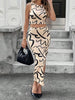 Elegant Sleeveless Tank Top Slant Split Long Skirt 2 Piece Set Street Wear