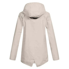 Women's Long Hooded Raincoat for Winter