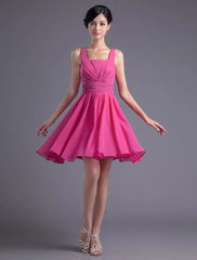 A-line Knee-Length Bridesmaid Dress