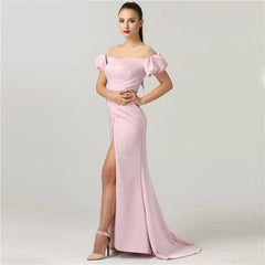 Puff Sleeves Elegant Formal Evening Dress