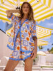 Casual Cross-Border Cropped Shirts And Flared Waist Skirt Set