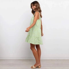 Slash Neck Elegant Style Mini Dress