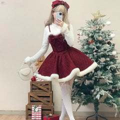 Sweet Plush Shawl Short Jackets Mini Skirts 3 Piece Set