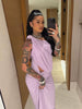 Asymmetrical Incline Shoulder High Street Concise Unique Tied Pleated Sleeveless Maxi Bodycon Dress