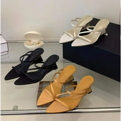 Elegant Design Slippers Wedges Sandals High Heel