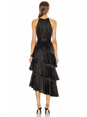 O Neck Sleeveless Lace Midi Dress