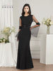 Elegant Sequined O-Neck Mermaid Long Sleeves Prom Formal Evening Maxi Dress