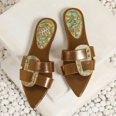 Rivet Decoration Design Flat Slippers Open Toe Beach Sandals Comfort Soft Sole Casual Shoes