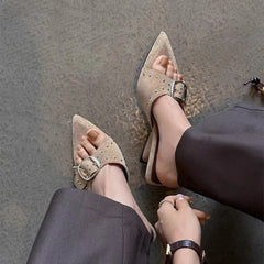Pointed Toe Slippers Wedges Designer Shoes