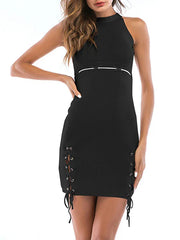 Bodycon Jewel Neck Casual Sleeveless Pencil Dress