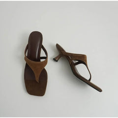 Clip Toe Slippers Comfort Low Heel