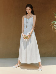 Chic Strappy Holiday Season Beach Stitching Lace Dress