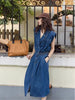 Retro High-End Sleeveless Denim Lapel Vest Top Paired With Slim Fit Skirt Two-Piece Set