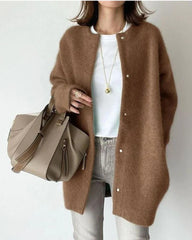 Women's soft fuzzy cardigan for cozy elegance