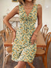 Casual Deep V-Neck Sleeveless Floral With Pockets Flowy Mini Sundresses