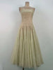 Casual Strapless High Waist Sequined Lace Mesh Strapless Maxi Dress