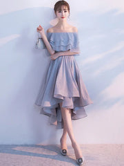 Off The Shoulder Half Sleeve Ruffles Homecoming Cocktail Dresses