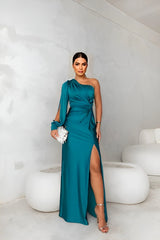 Women's Figure Hugging Wrap Wedding Guest Dress