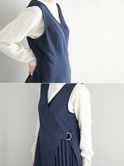 Maxi Dress V-Neck Polyester Casual Asymmetrical Floor Length Dress