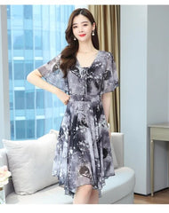 Ocasional Clothes Midi Chiffon Dress