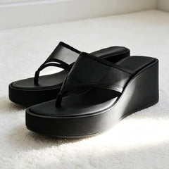 Mesh Platform Sandals for Clip Toe Wedges Street-Style Comfortable Shoes