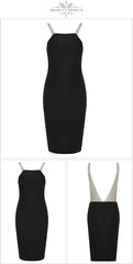 Backless Bandage Dress Spaghetti Strap Club Mini Hot Party Dress Vestido