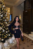 Elegant One Sleeve Side Slit A-line Hollow Out Backless Mini Dress