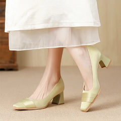 Luxury Satin Chunky Heel