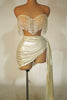 Sparkly Rhinestones Chain Tassel Strapless Celebrate Party NightClub Luxury Mini Dress