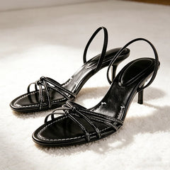 Sewing Detail Strappy Heel