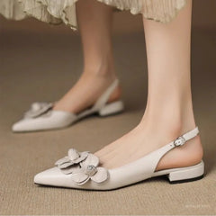 Luxury Retro Pointed Toe Decal Shoes