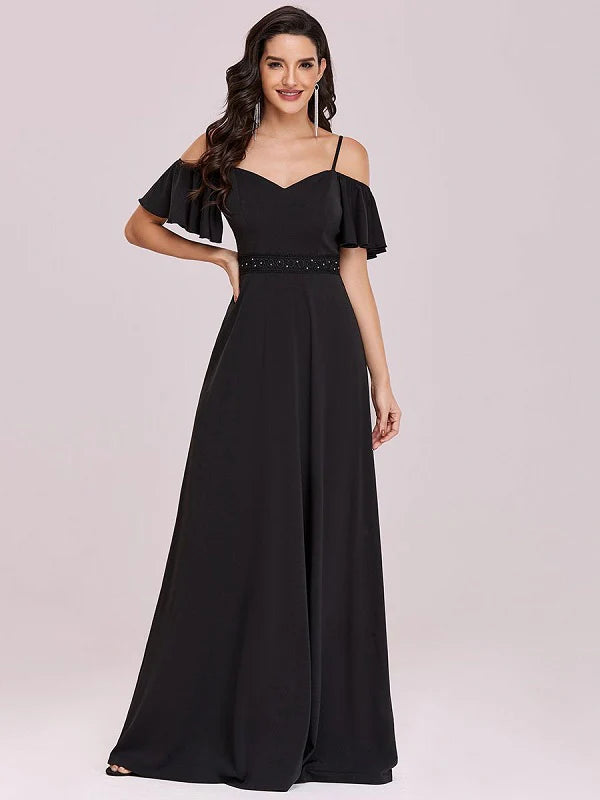 Prom A-Line Sleeveless Ruffles Zipper Maxi Pageant Dresses