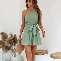 Casual Party Beach Sweet Retro Solid Color Streetwear Jumpsuit