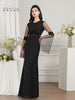 Elegant Sequined O-Neck Mermaid Long Sleeves Prom Formal Evening Maxi Dress