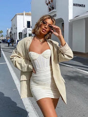 Ruched Sleeveless Night Club Party Mini Dress