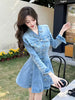 Casual High Street Vestidos Mujer Long Sleeve Cute Short Mini Dress