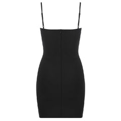 Spaghetti Strap V Neck Mini Dress
