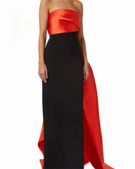 Elegant Party Luxury Customized Vestidos De Strapless Prom Maxi Dresses