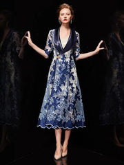 Two Piece Embroidered Formal Wedding Guest Dress